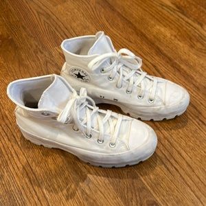 CONVERSE high top platform sneakers